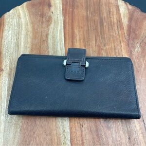 Fossil Brown Distressed Leather Wallet